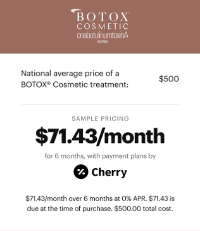 Botox medical financing